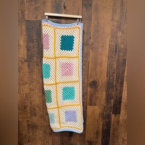 handmade crochet granny square afghan baby blanket 45x35